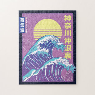 Puzzle Grande vague de vaporwave Kanagawa
