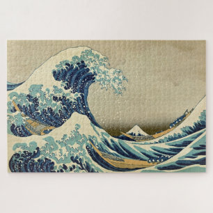 Puzzle Grande vague Kanagawa Vintage Illustration japonai