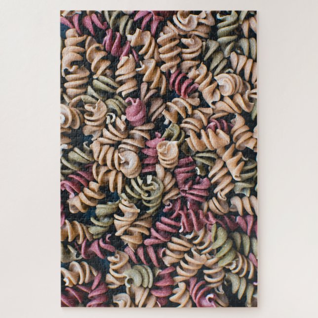 Puzzle Grandes pâtes colorées Fusilli (Vertical)