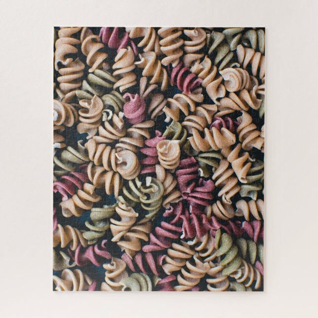 Puzzle Grandes pâtes colorées Fusilli (Vertical)