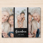 Puzzle Grandma Established Modern Script 3 Photo<br><div class="desc">Grandma Established Script 3 Photo Elegant Modern Jigsaw Puzzle. To customize,  replace the photos and change the year.</div>