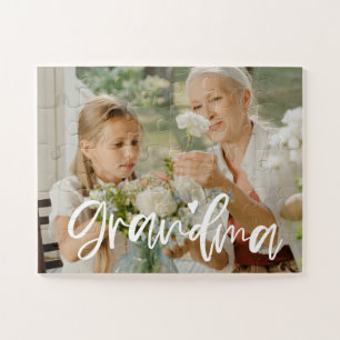 Puzzle Grandma Love Script cadeau personnalisé