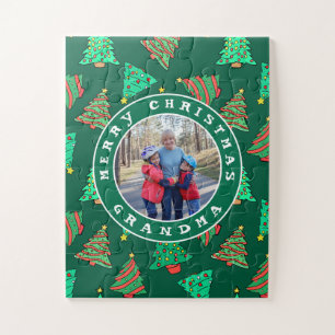 Puzzle Grandma Photo Arbres de Noël Démence 30 pièce