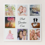 Puzzle Grandmother Photo collage best grandma ever<br><div class="desc">A gift for your grandmother celebrating her life with a collage of 8 photos.  Black text: Best Grandma Ever. Use photo of her,  children,  grandchildren,  husband,  pets,  friends,  her dream travel destination. White background. Perfect as a Mother's Day gift or for birthdays and Christmas.</div>