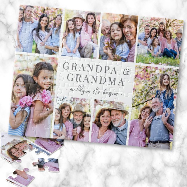 Puzzle Grandparents Photo Collage (Grandparents Photo Collage jigsaw puzzle)