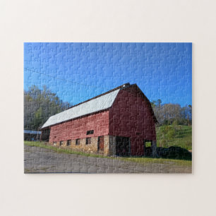 Puzzle Grange américaine en rouge