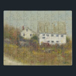 Puzzle Grange blanche<br><div class="desc">Grange blanche II par Marilyn Wendling. Bâtiment à la grange blanche et maison au milieu des fleurs dans la campagne.</div>