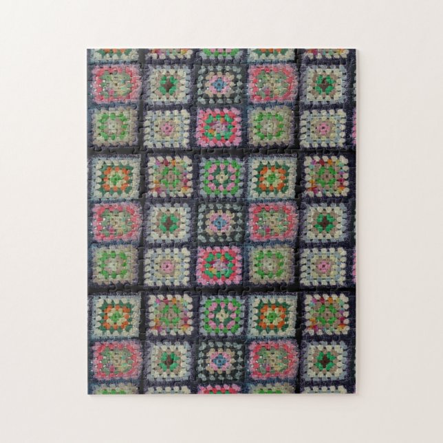 Puzzle - Granny Carré Afghan (Vertical)
