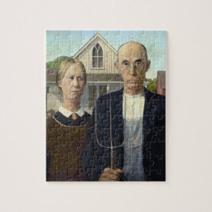 Puzzle Grant Wood "gothique américain"