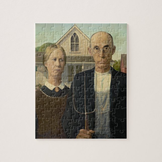 Puzzle Grant Wood - gothique américain (Vertical)