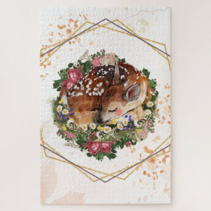 Puzzle Graphique animal Brown, couché couché