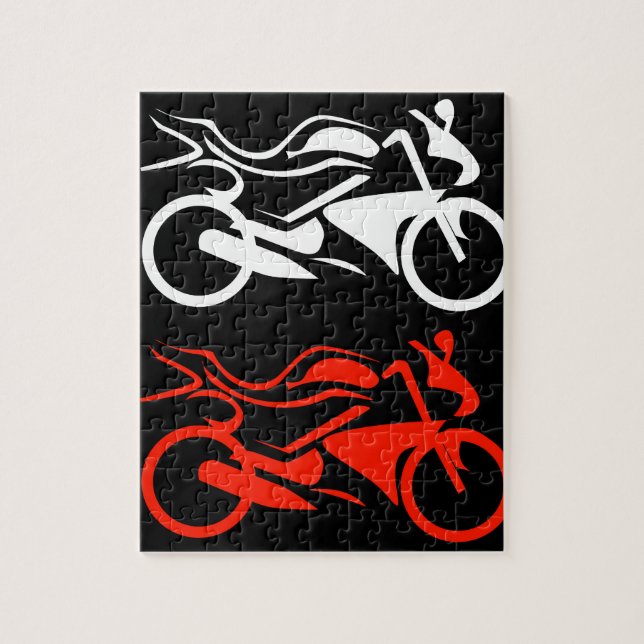 Puzzle Graphique artistique de motocyclette (Vertical)
