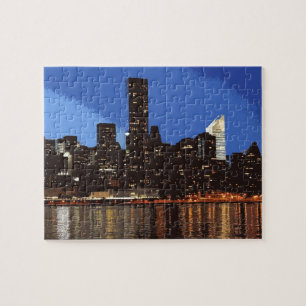 Puzzle Graphique de l'horizon de New York la nuit