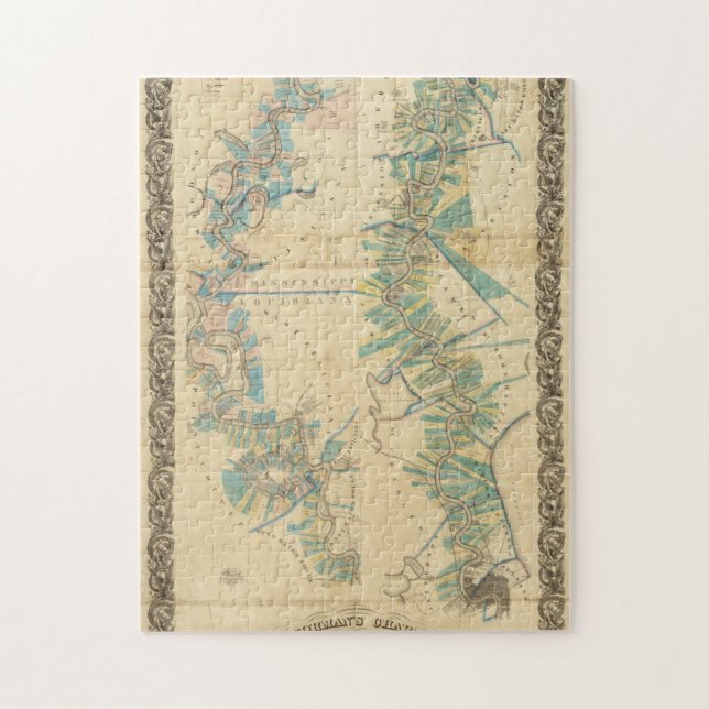 Puzzle Graphique du Mississippi inférieur (Vertical)