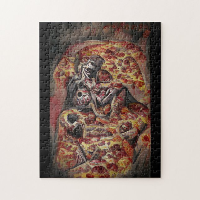 Puzzle Graphisme d'art abstrait piège mortel pizza  (Vertical)