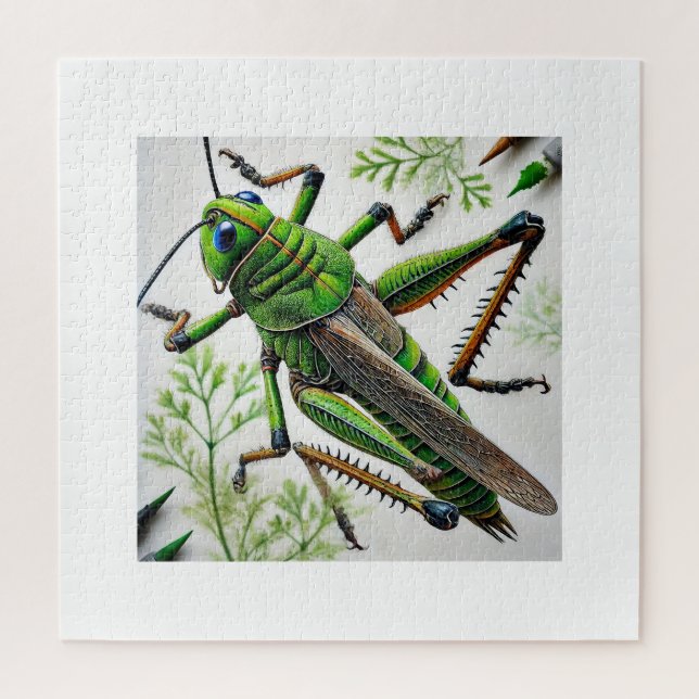Puzzle Grasshopper in natural environment 251024IREF222 - (Vertical)