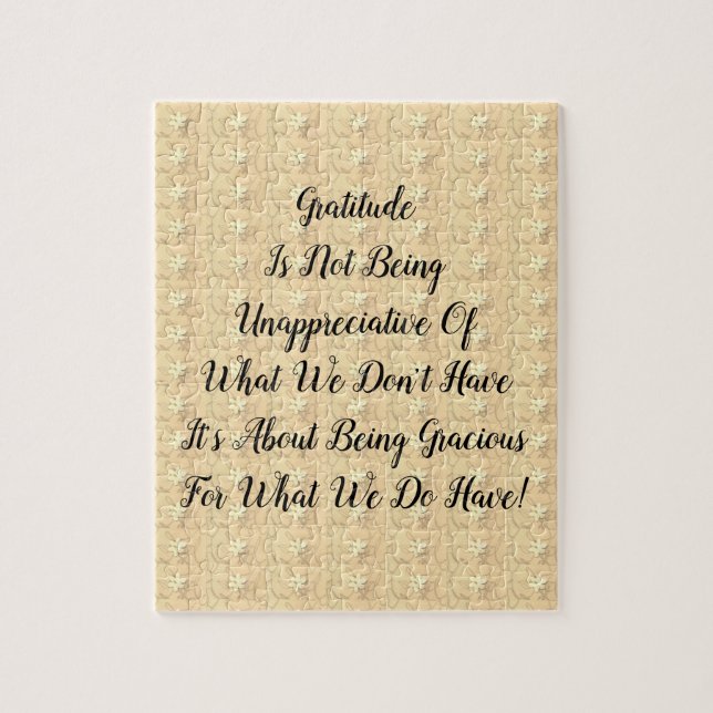 Puzzle Gratitude Abstraite de la floraison blanche (Vertical)