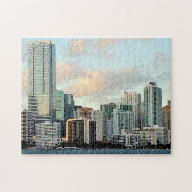 Puzzle Gratte-ciel de Miami contre le ciel clair large (Horizontal)
