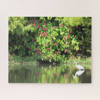 Puzzle Great Egret Fishing - Beautiful Landscape