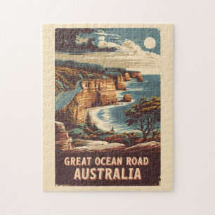 Puzzle Great Ocean Road Australie Illustration Art Voyage