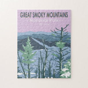 Puzzle  Great Smoky Mountains National Park Retro