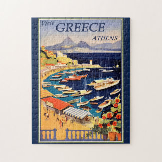 Puzzle Grèce Athènes Affiche de voyage