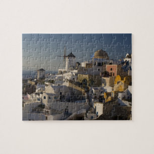 Puzzle Grèce et île grecque de Santorin ville d'Oia