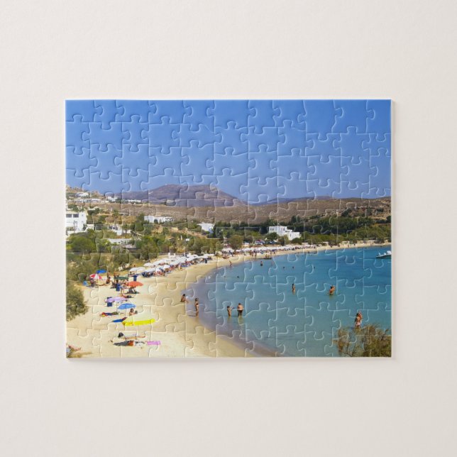 Puzzle Grèce, île de Paros, Krios Beach vue d'en haut (Horizontal)