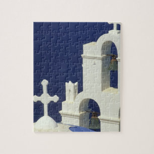 Puzzle Grèce, Santorin. Vue d'une église grecque et