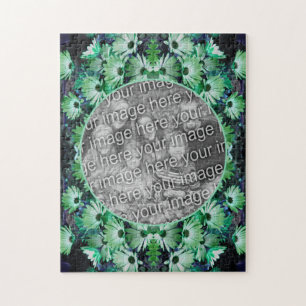 Puzzle Green African Daisy Flowame Ajouter votre photo