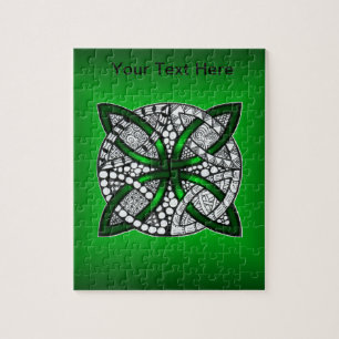 Puzzle Green Celtic Knot Art original