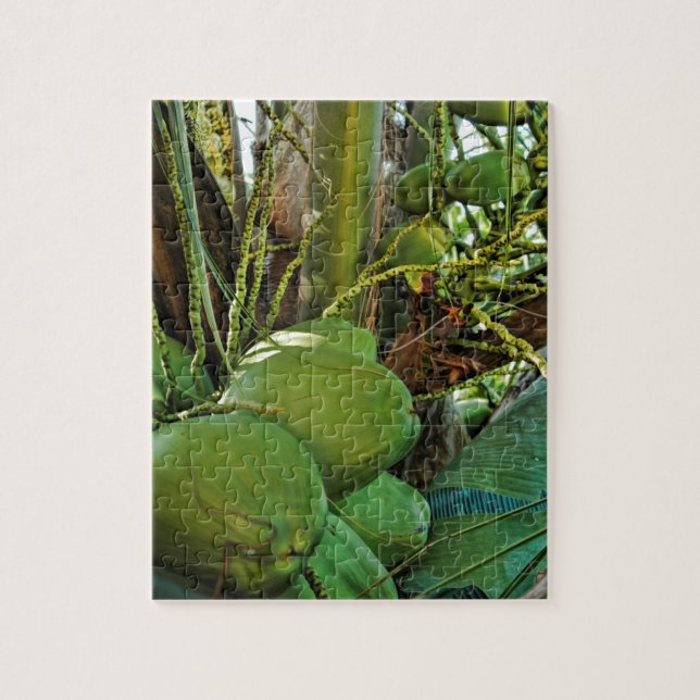 Puzzle Green Island Cocout Palm Tree (Vertical)