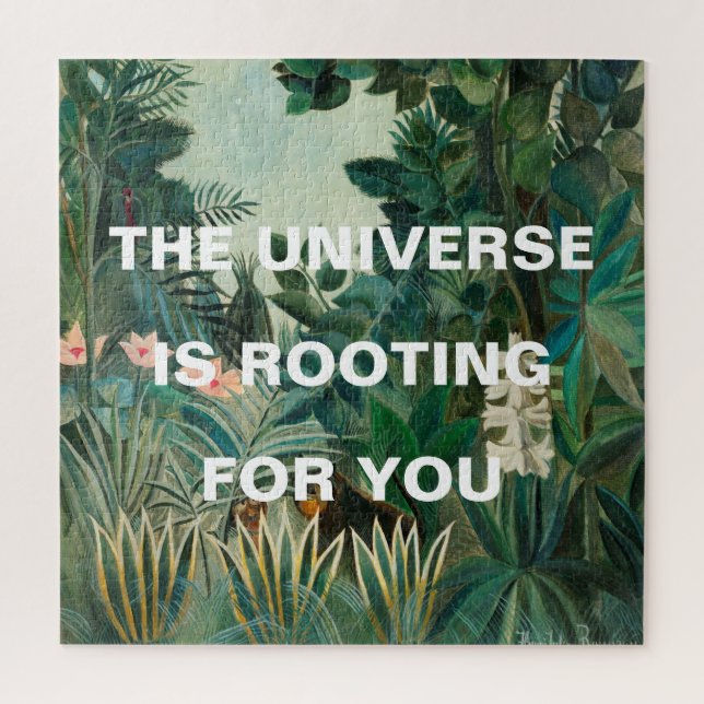Puzzle Green Jungle Painting Universe is Rooting (Vertical)