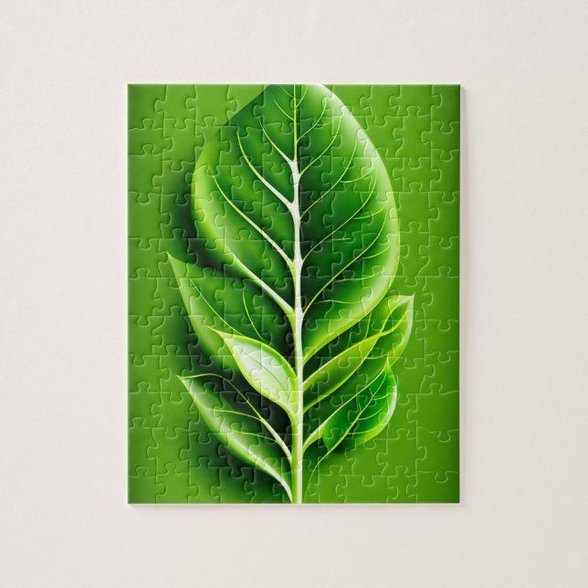 Puzzle Green leaf (Vertical)
