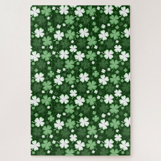 Puzzle Green Shamrock (Vertical)