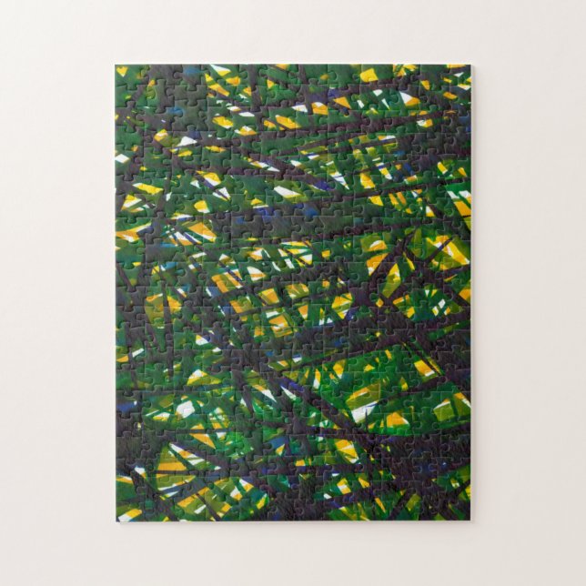 Puzzle Green Thicket II (Vertical)