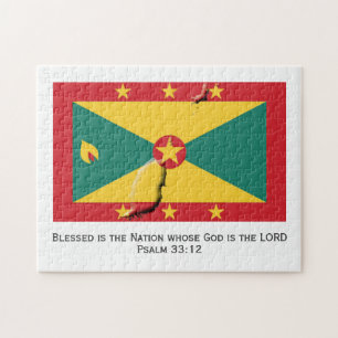 Puzzle GRENADA   Blessed Nation   DRAPEAU GRENADIEN