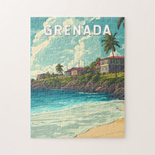 Puzzle Grenade Illustration Voyage Art Vintage