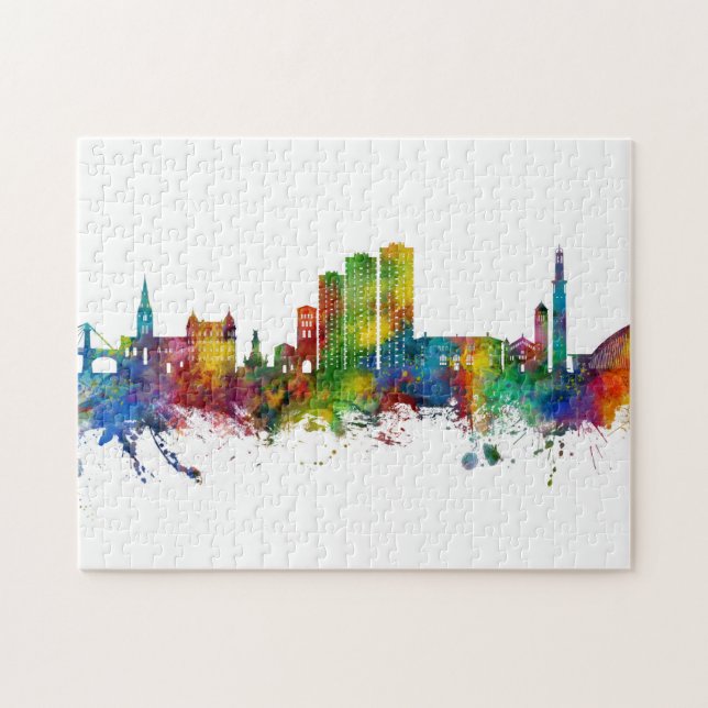 Puzzle Grenoble France Skyline (Horizontal)