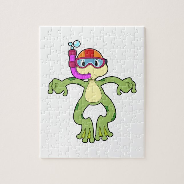 Puzzle Grenouille à la plongée avec tuba (Vertical)