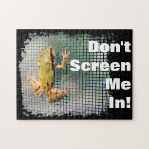 Puzzle Grenouille arborescente sur l'écran photo personna