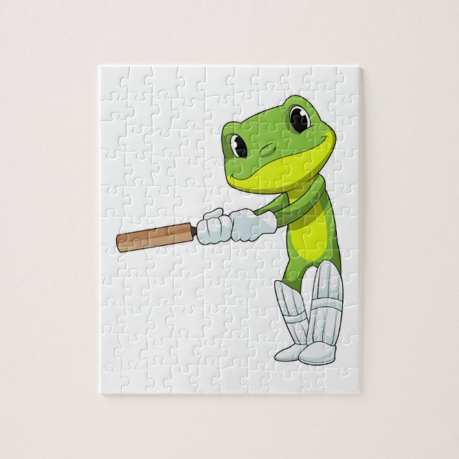 Puzzle Grenouille au cricket avec chauve-souris de cricke (Vertical)