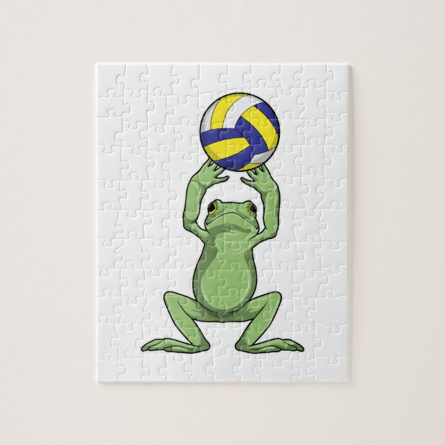 Puzzle Grenouille avec volleyball (Vertical)
