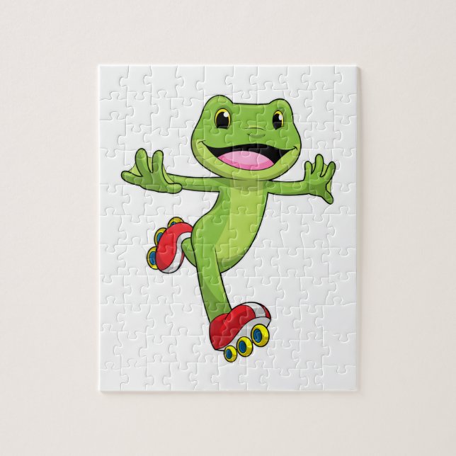 Puzzle Grenouille en Patinage en ligne avec Roller skates (Vertical)