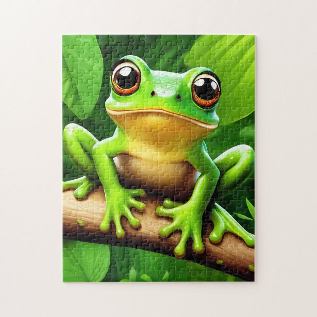 Puzzle Grenouille sur branche Nature Art (Vertical)