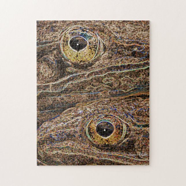 Puzzle Grenouilles léopard Pop Art (Vertical)