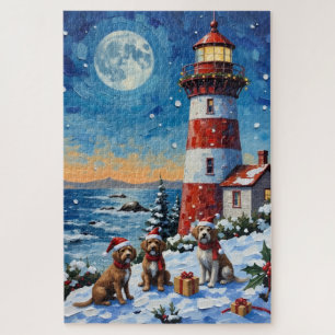Puzzle Griffon d'arrêt à poil dur de Noël Phare
