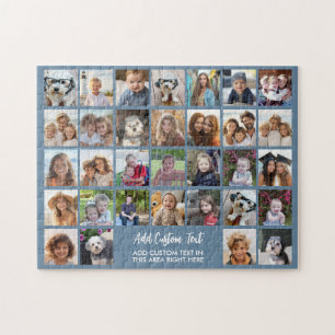 Puzzle Grille de collage de 32 photos - Boîte de texte -