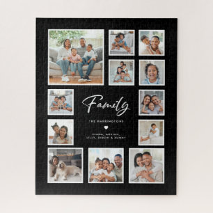 Puzzle Grille de collage multi-photo de famille Fond no