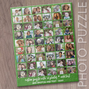 Puzzle Grille de collage photo 54 - Texte personnalisé -